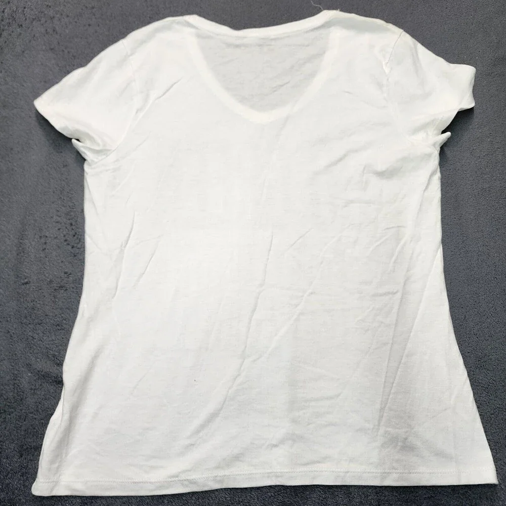 Russell Michigan State "GO GREEN GO WHITE" Women’s V-neck T-shirt Size L - Picture 3 of 10